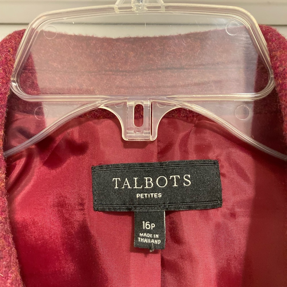 Talbots Tweed Wool Berry Jacket (Sz 16 petite) - Picture 4 of 5